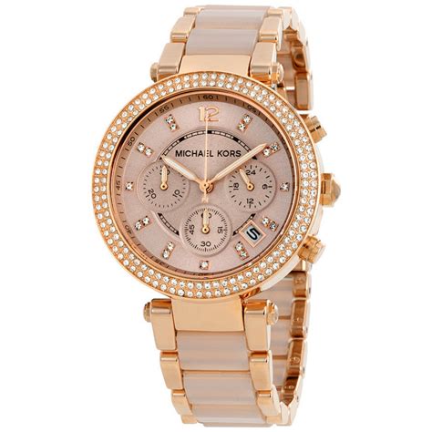 michael kors watches womens rose gold-tone and blush leather|rose gold watch with numbers.